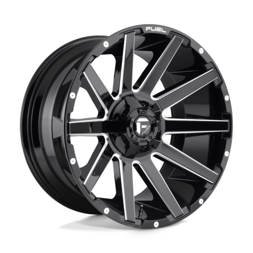 Fuel 1PC D615 Contra 18x9 Gloss Black Milled Wheels with 5x114.3/5x127 Bolt Pattern and 78.10 Center Bore