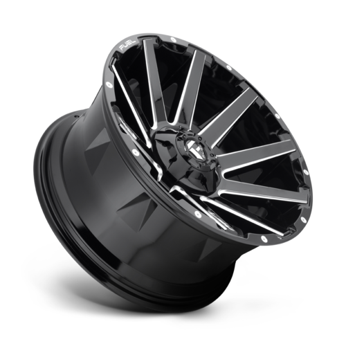 Fuel 1PC D615 CONTRA 20x9 Gloss Black Milled Wheel with 8x180 Bolt Pattern
