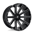 Fuel 1PC D615 CONTRA 24x12 Gloss Black Milled Wheel with -44 Offset and 6x135/6x139.7 Bolt Pattern