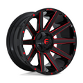 Fuel 1PC D643 Contra 20x10 Gloss Black with Red Tint Wheel for 6x135/6x139.7 Bolt Pattern