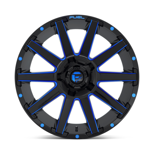 Fuel 1PC D644 Contra 20x10 Gloss Black with Blue Tint Wheel - 5x114.3/5x127 Bolt Pattern, -18 Offset