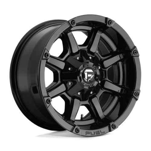 Fuel 1PC D575 Coupler 17x9 Inch Gloss Black Wheel with -12mm Offset and 6x135/139.7 Bolt Pattern