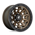 Fuel 1PC D696 COVERT 17x9 Matte Bronze Black Bead Ring Wheel with -12 Offset and 6x139.7 Bolt Pattern