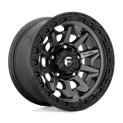 Fuel 1PC D716 Covert 20x10 Matte Gun Metal Black Bead Ring Wheel with -18mm Offset and 8x180 Bolt Pattern