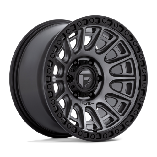 Fuel 1PC D835 Cycle 17x9 Matte Gunmetal Wheel with Black Ring - 5x127 Bolt Pattern, -12 Offset