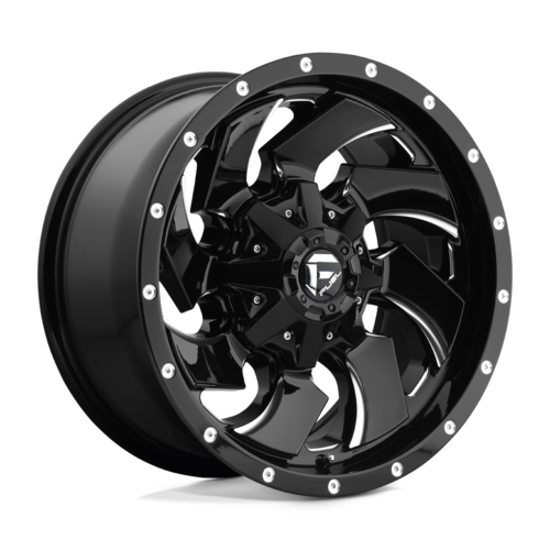 Fuel 1PC D574 CLEAVER 20x10 Inch Gloss Black Milled Wheel with -18 Offset, 5x114.3/5x127 Bolt Pattern, 78.1mm Center Bore