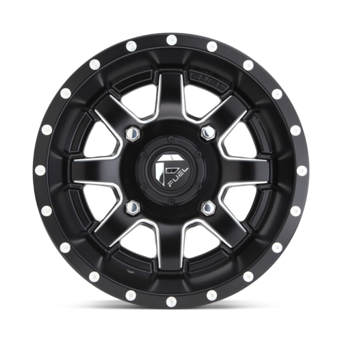 Fuel UTV D538 Maverick UTV 14x7 Matte Black Milled Wheel with 4x110 Bolt Pattern and +13 Offset