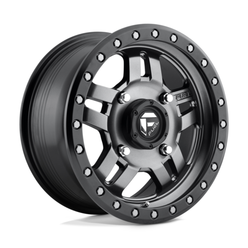 Fuel UTV D5581570A644 ANZA UTV 15x7 Matte Gunmetal Black Bead Ring Wheel with 4x137 Bolt Pattern and +13 Offset