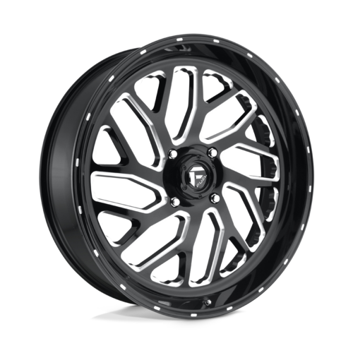 Fuel UTV Triton D581 24-Inch Gloss Black Milled Wheel with 4x137 Bolt Pattern and +13 Offset