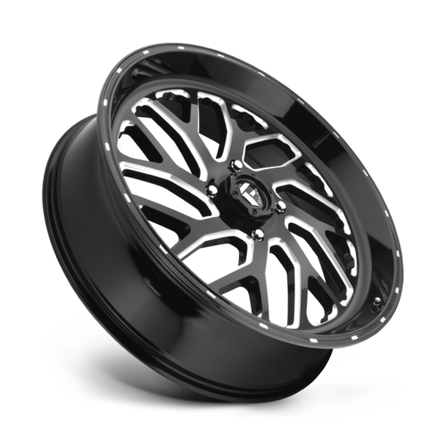 Fuel UTV Triton D581 24x7 Gloss Black Milled Wheel with 4x156 Bolt Pattern and +13 Offset