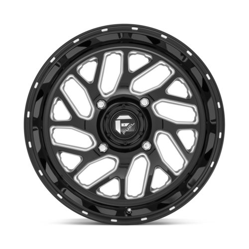 Fuel UTV Triton D581 18x7 Gloss Black Milled Wheel with 4x156 Bolt Pattern and +13 Offset