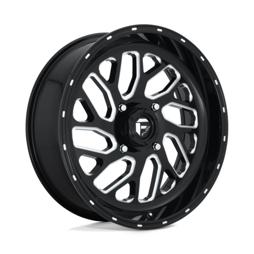 Fuel UTV D581 Triton 20x7 Gloss Black Milled Wheel with 4x156 Bolt Pattern and +13 Offset