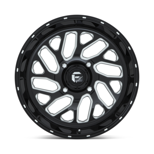 Fuel UTV D581 Triton 20x7 Gloss Black Milled Wheel with 4x156 Bolt Pattern and +13 Offset