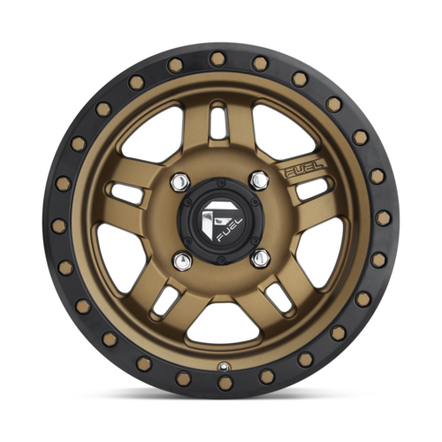 Fuel UTV ANZA D583 14x7 Matte Bronze Black Bead Ring Wheel for 4x156 Bolt Pattern