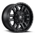 Fuel 1PC D596 Sledge 17x9 Matte Black Gloss Black Lip Wheel with 6x135/6x139.7 Bolt Pattern and 106.10mm Center Bore
