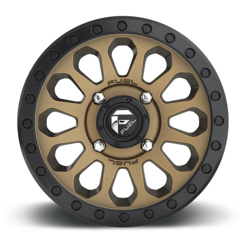 Fuel UTV D600 VECTOR 15x7 Matte Bronze Black Bead Ring Wheel with 4x156 Bolt Pattern and +13 Offset