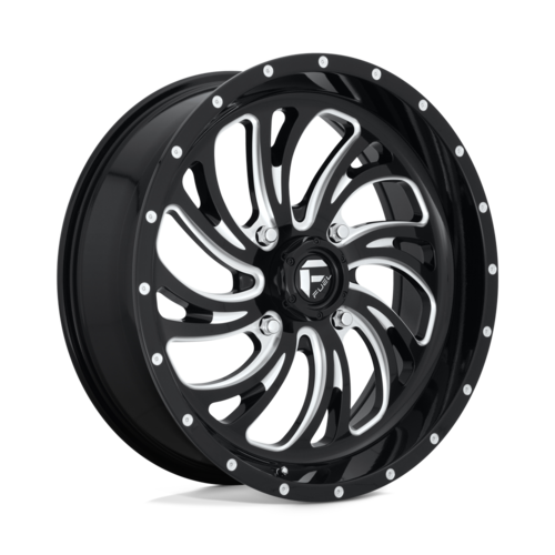 Fuel UTV D641 KOMPRESSOR 20x7 Gloss Black Milled Wheel with 4x156 Bolt Pattern and 13mm Offset