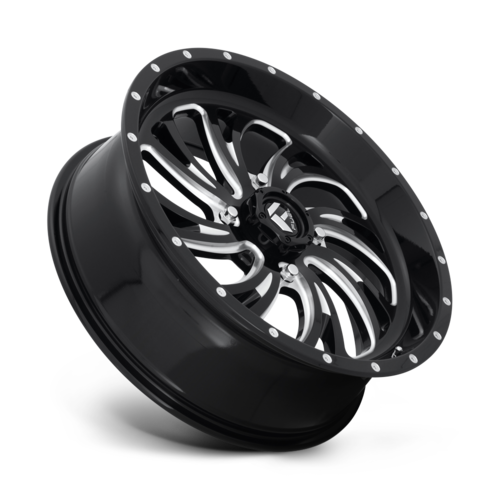 Fuel UTV D641 KOMPRESSOR 20x7 Gloss Black Milled Wheel with 4x156 Bolt Pattern and 13mm Offset