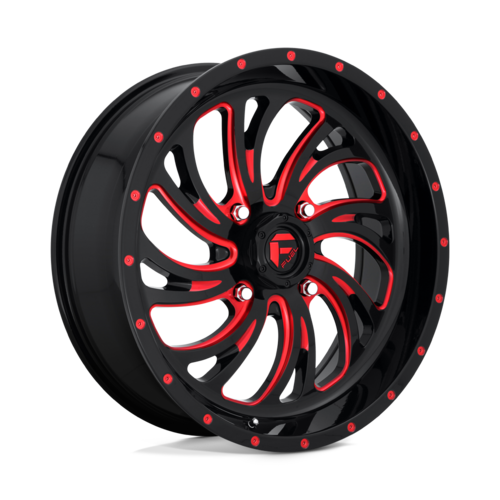 Fuel UTV D642 Kompressor 20x7 Gloss Black with Red Tint Wheel for 4x137 Bolt Pattern
