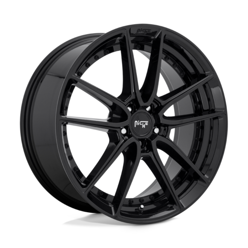 Niche 1PC DFS 18x8 Gloss Black Wheel with 5x114.3 Bolt Pattern and +40 Offset