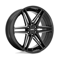 DUB 1PC S267 DIRTY DOG 24x10 Inch Gloss Black Milled Aluminum Wheel with 6x139.7 Bolt Pattern and 25mm Offset
