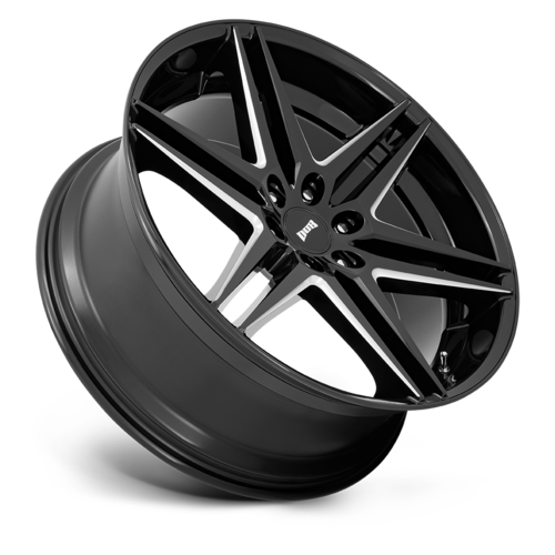 DUB 1PC S267 DIRTY DOG 24x10 Inch Gloss Black Milled Aluminum Wheel with 6x139.7 Bolt Pattern and 25mm Offset