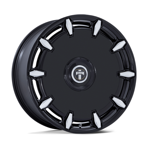 DUB 1PC DC271 CHEEF 26x10 Inch Gloss Black Milled Wheel with 6x135/6x139.7 Bolt Pattern and 30mm Offset