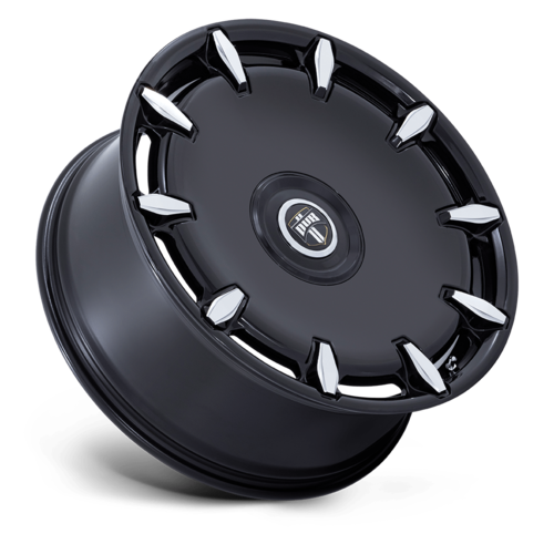 DUB 1PC DC271 CHEEF 24x9 Inch Gloss Black Milled Wheel with 5x115/120 Bolt Pattern and 38mm Offset