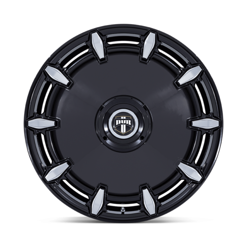 DUB 1PC DC271 CHEEF 24x9 Inch Gloss Black Milled Wheel with 5x115/120 Bolt Pattern and 38mm Offset