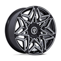DUB 1PC Anomaly 22x9 Gloss Black Milled Wheel with 5x115/120 Bolt Pattern and +38 Offset