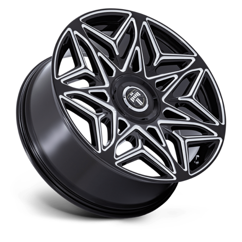 DUB 1PC Anomaly 22x9 Gloss Black Milled Wheel with 5x115/120 Bolt Pattern and +38 Offset
