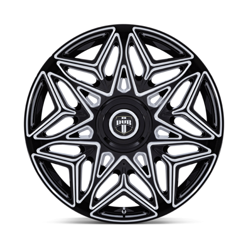 DUB 1PC ANOMALY 22x9 Gloss Black Milled Alloy Wheel with 5x115/120 Bolt Pattern and +15 Offset