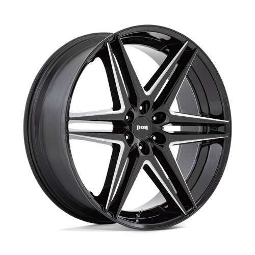 DUB 1PC S267 DIRTY DOG 26x10 Glossy Black Milled Wheel with 6x139.7 Bolt Pattern and +25 Offset