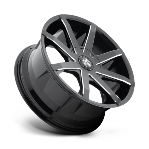 DUB 1PC S109 PUSH 22x9.5 Inch Gloss Black Milled Wheel with 6x139.7 Bolt Pattern and 20mm Offset
