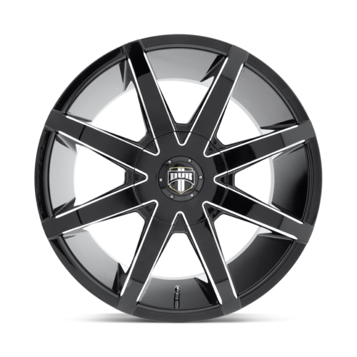 DUB 1PC S109 PUSH 20x8.5 Inch Gloss Black Milled Wheel with 5x114.3/5x127 Bolt Pattern and +30 Offset