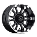 Fairway Alloys FA132 SIXER UTV 12x6.00 Machined Matte Black Wheel with -20mm Offset