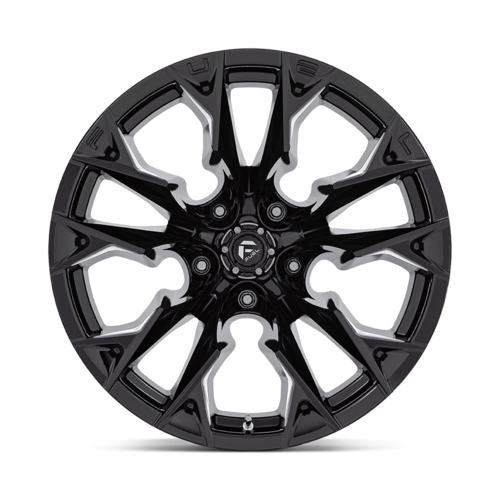 Fuel 1PC D803 Flame 20x12 Black Gloss Milled Wheel with 5x127 Bolt Pattern and -44 Offset