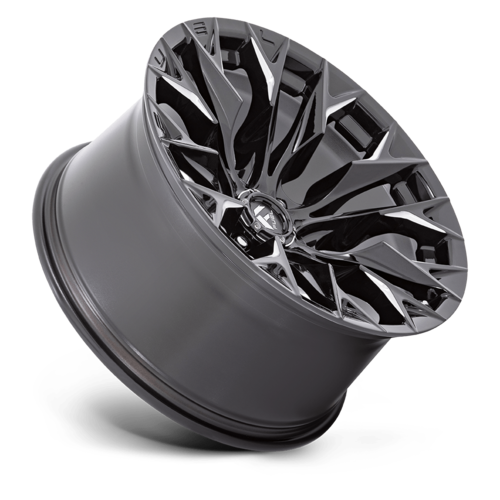 Fuel 1PC D803 FLAME 24x12 Gloss Black Milled Wheel with 5x139.7 Bolt Pattern and -44 Offset