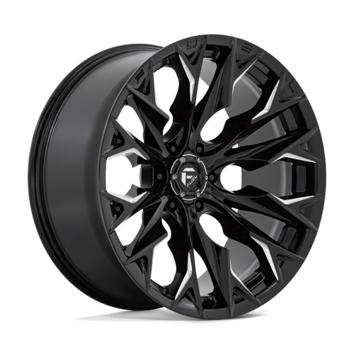 Fuel 1PC D803 Flame 22x10 Black Gloss Milled Wheel with -18 Offset and 6x139.7 Bolt Pattern