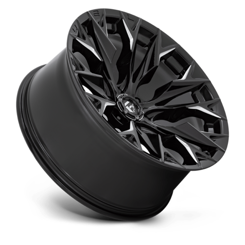 Fuel 1PC D803 Flame 22x10 Black Gloss Milled Wheel with -18 Offset and 6x139.7 Bolt Pattern