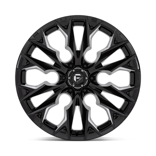 Fuel 1PC D803 Flame 22x10 Gloss Black Milled Wheel for 6x135 Bolt Pattern with -18 Offset