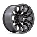 Fuel 1PC D804 Flame 20x9 Blackout Wheel with 5x139.7 Bolt Pattern and +1 Offset