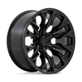 Fuel 1PC D804 Flame 22x10 Blackout Off-Road Wheel with 6x135 Bolt Pattern and -18 Offset