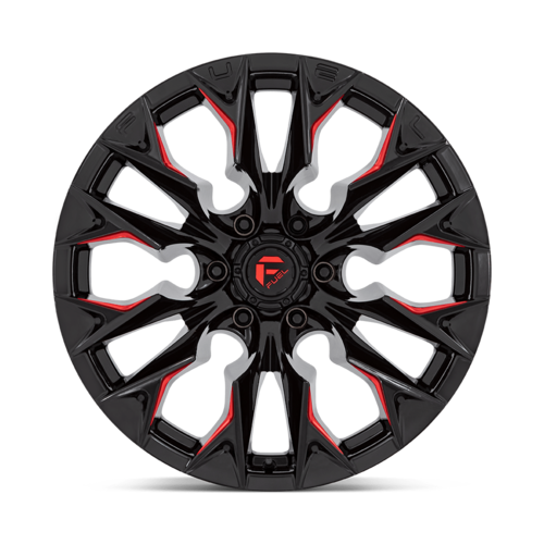 Fuel 1PC D823 Flame 20x9 Gloss Black Milled with Candy Red Wheel