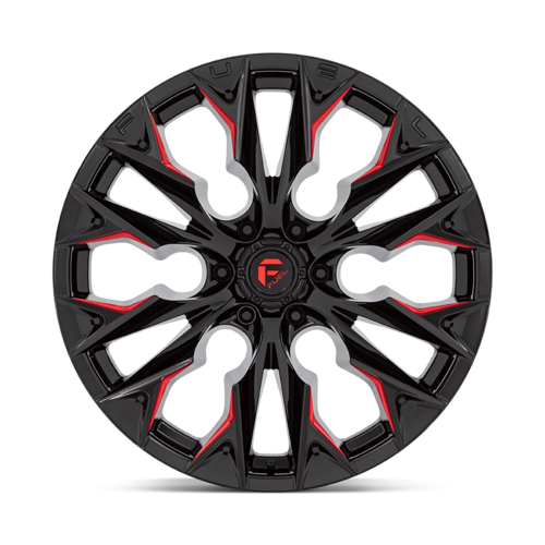 Fuel 1PC D823 Flame 22x10 Inch Gloss Black Milled with Candy Red Off-Road Wheel