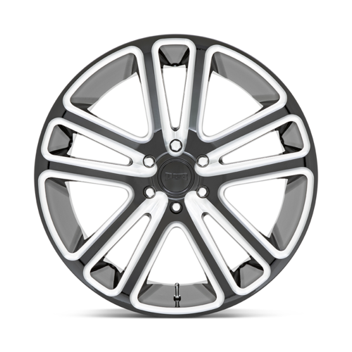 DUB 1PC S255 FLEX 22x9.5 Inch Gloss Black Milled Wheel with 6x139.7 Bolt Pattern and 25mm Offset