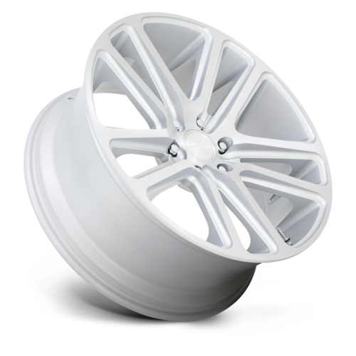 DUB 1PC S257 FLEX 22x9.5 Inch Wheel with 6x139.7 Bolt Pattern and 25mm Offset in Gloss Silver Brushed Finish
