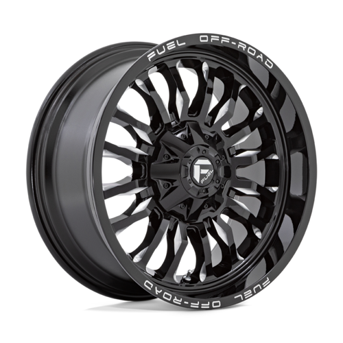 Fuel 1PC D795 ARC 22-Inch Gloss Black Milled Off-Road Wheel with -18 Offset and 8x165.1 Bolt Pattern