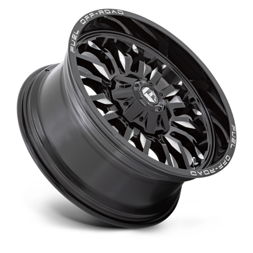 Fuel 1PC D795 ARC 20x9 Black Gloss Milled Wheel with 8x165.1 Bolt Pattern and 125.10 Center Bore