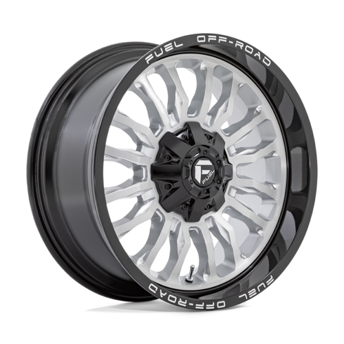Fuel 1PC D798 ARC 20x10 Wheel with Silver Brushed Face and Black Milled Lip